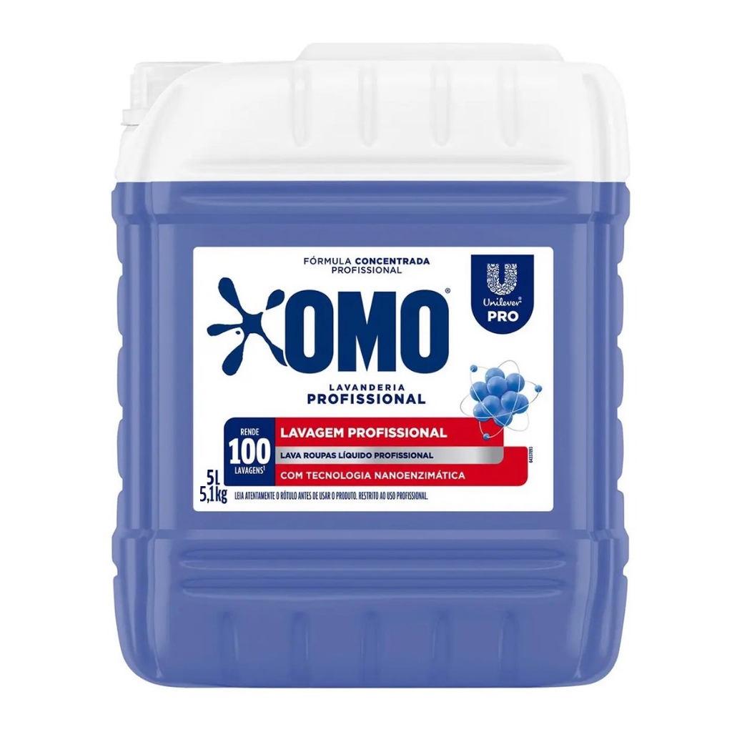 Lava Roupas Liquido Profissional Omo Pro 5L Lavand