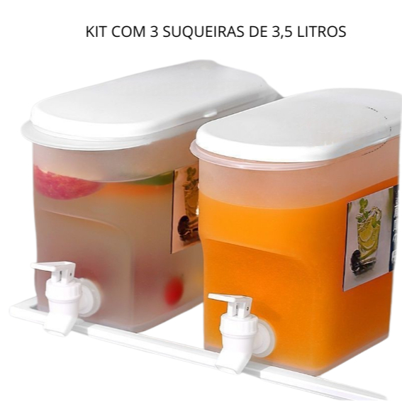 3,5 L Suqueira Plástica Com Tampa Para Geladeira 