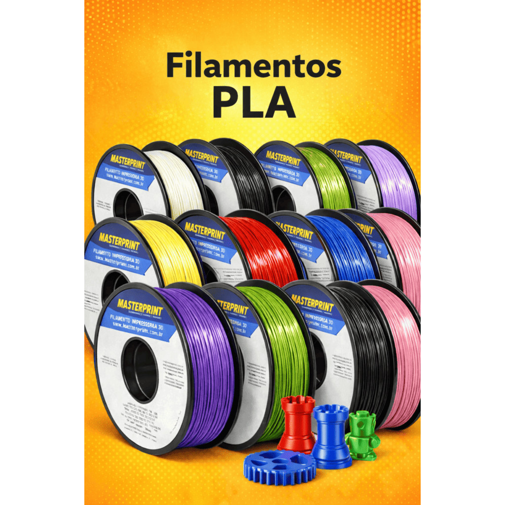 Filamento 3D Masterprint PLA Cores 1kg 1,75mm