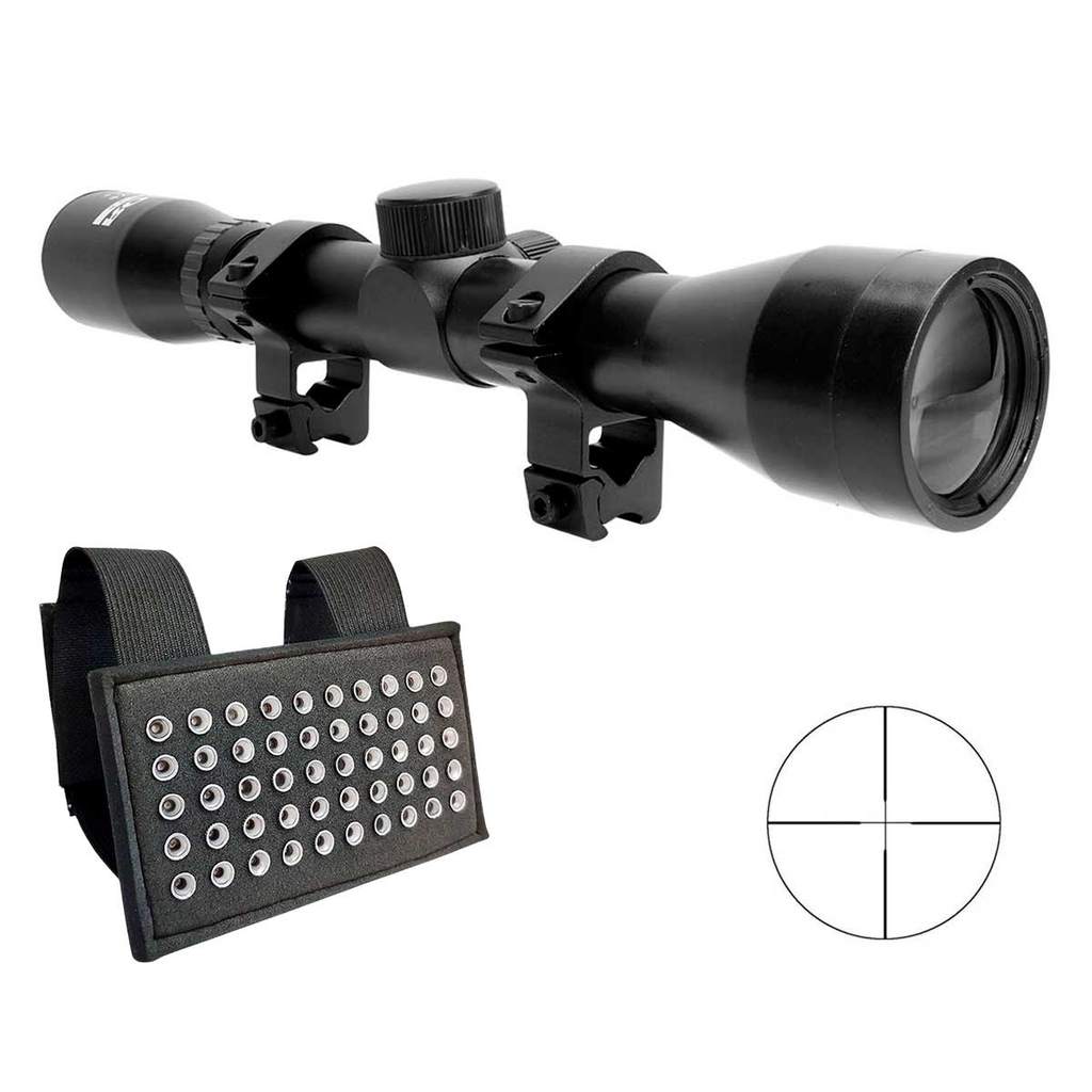 Kit Luneta Rossi Sport 4×32 Trilho de 11mm e 