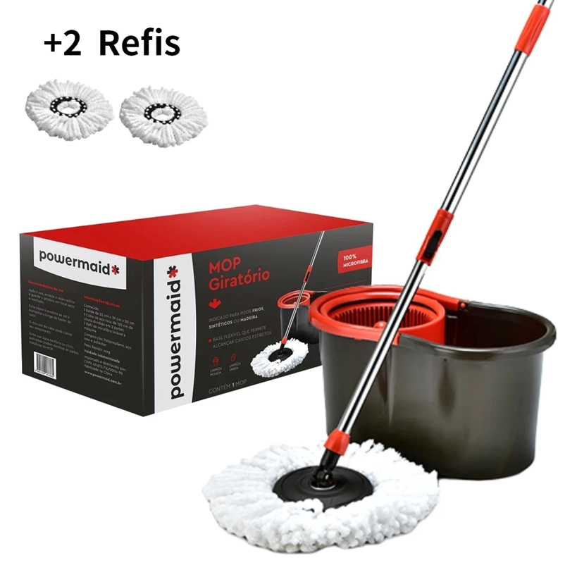 Mop Giratório 360° Multiuso Ajustável com Alça