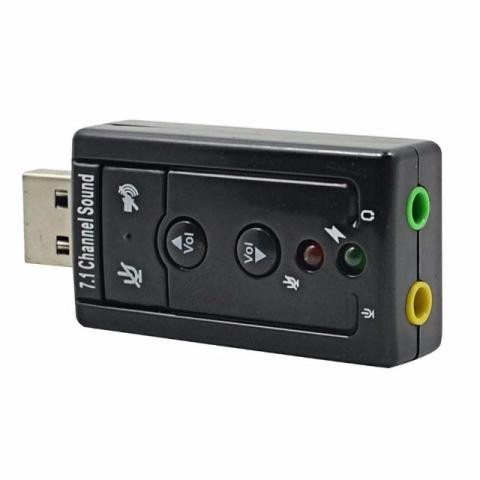 Placa De Som Áudio Usb Externa 7.1 Fone Microfone
