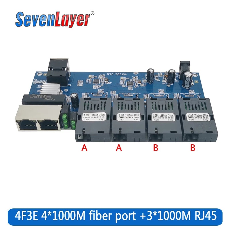 Gigabit Fiber Optic Media Converter SC 100/1000M P