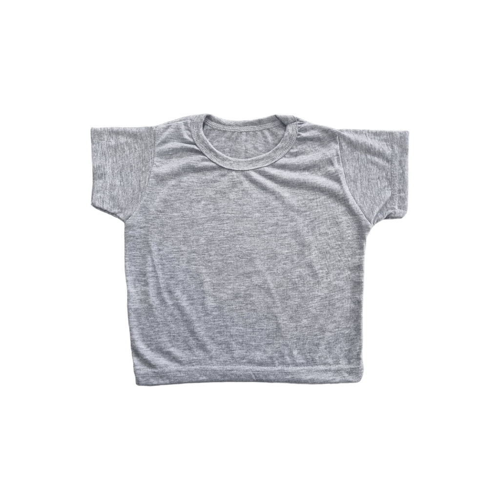 Camisa infantil CINZA MESCLA para sublimar 100% po