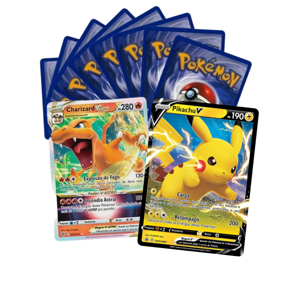 Kits Até 100 Cartas Pokémon Originais com Ultra 