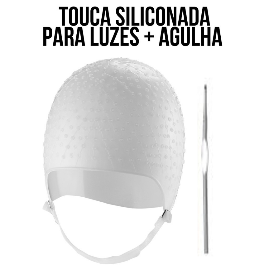 Touca Para Mechas Siliconada Com Agulha Dompel