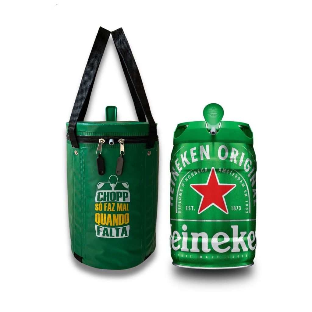 Bolsa Térmica Barril Chopp de Cerveja Heineken 5l