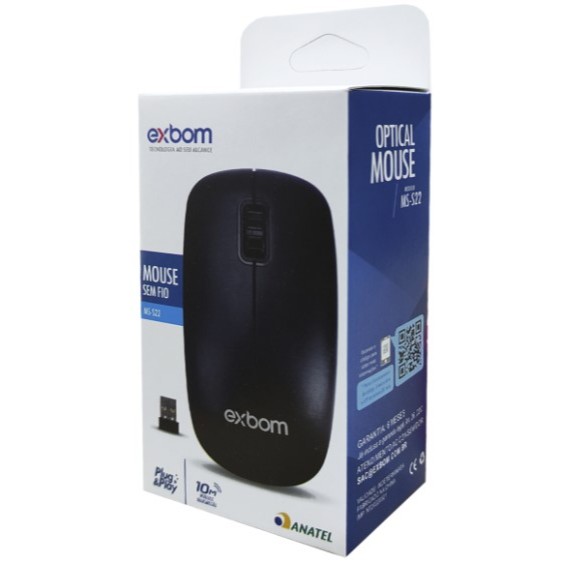 Mouse Sem fio MS-S22 2.4Ghz EXBOM