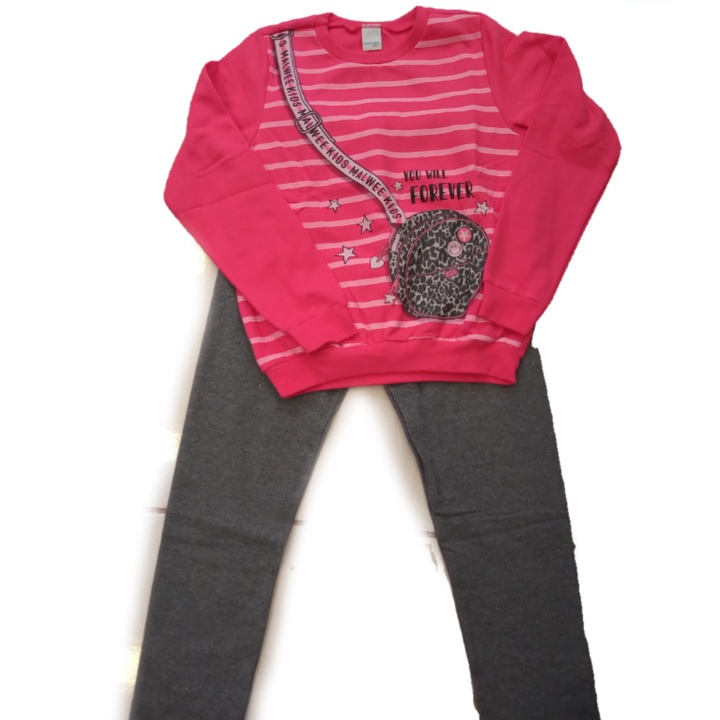 Conjunto Moletom Juvenil Feminino Fechado 14/18 Ma