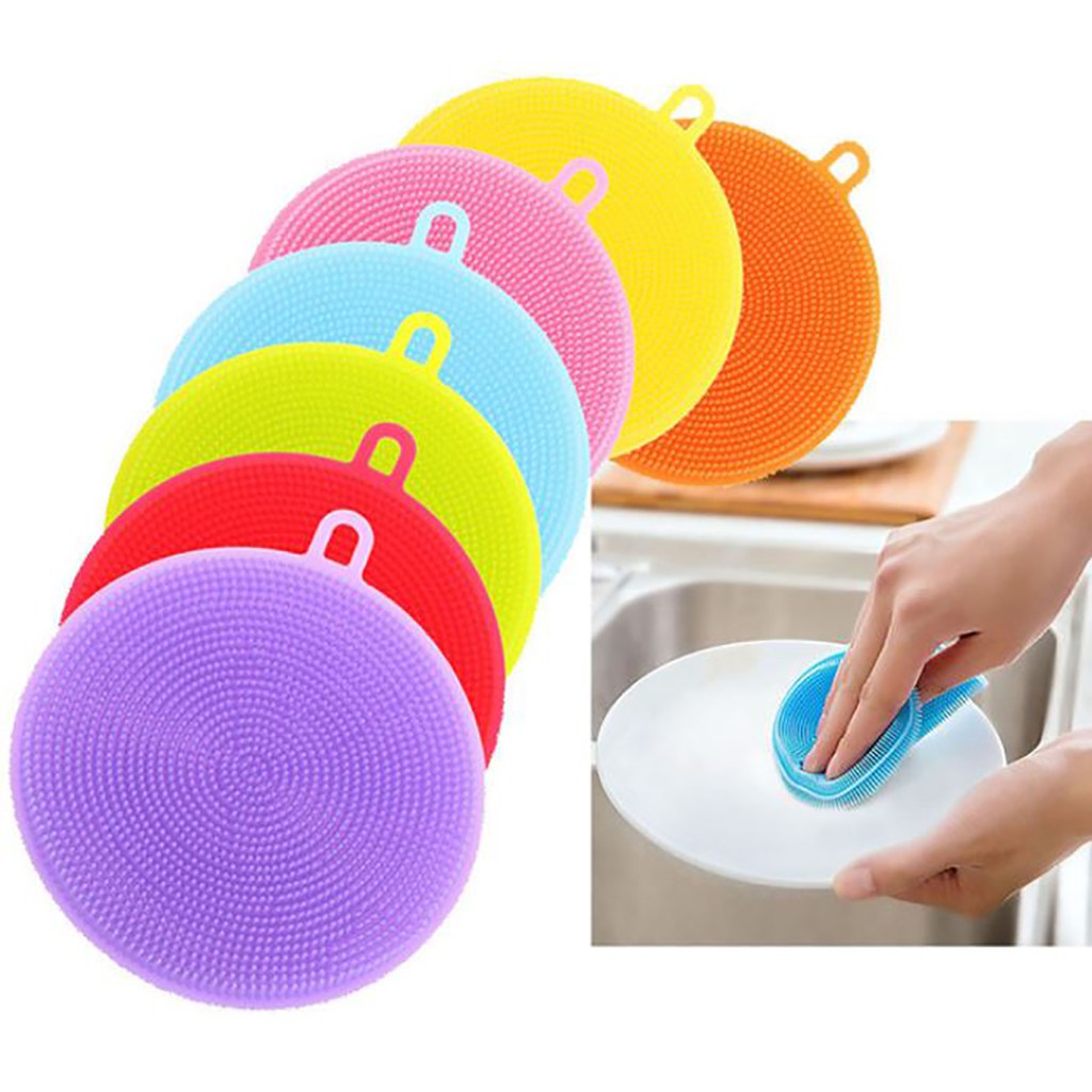 Esponjas Silicone Lavar Louça 1 Unidade Antibacte