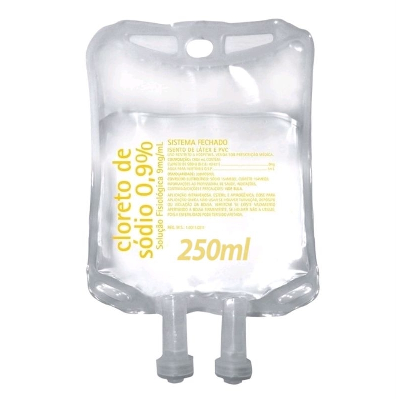 kit 10 unidades Soro Sistema Fechado  Saco Fisiol�