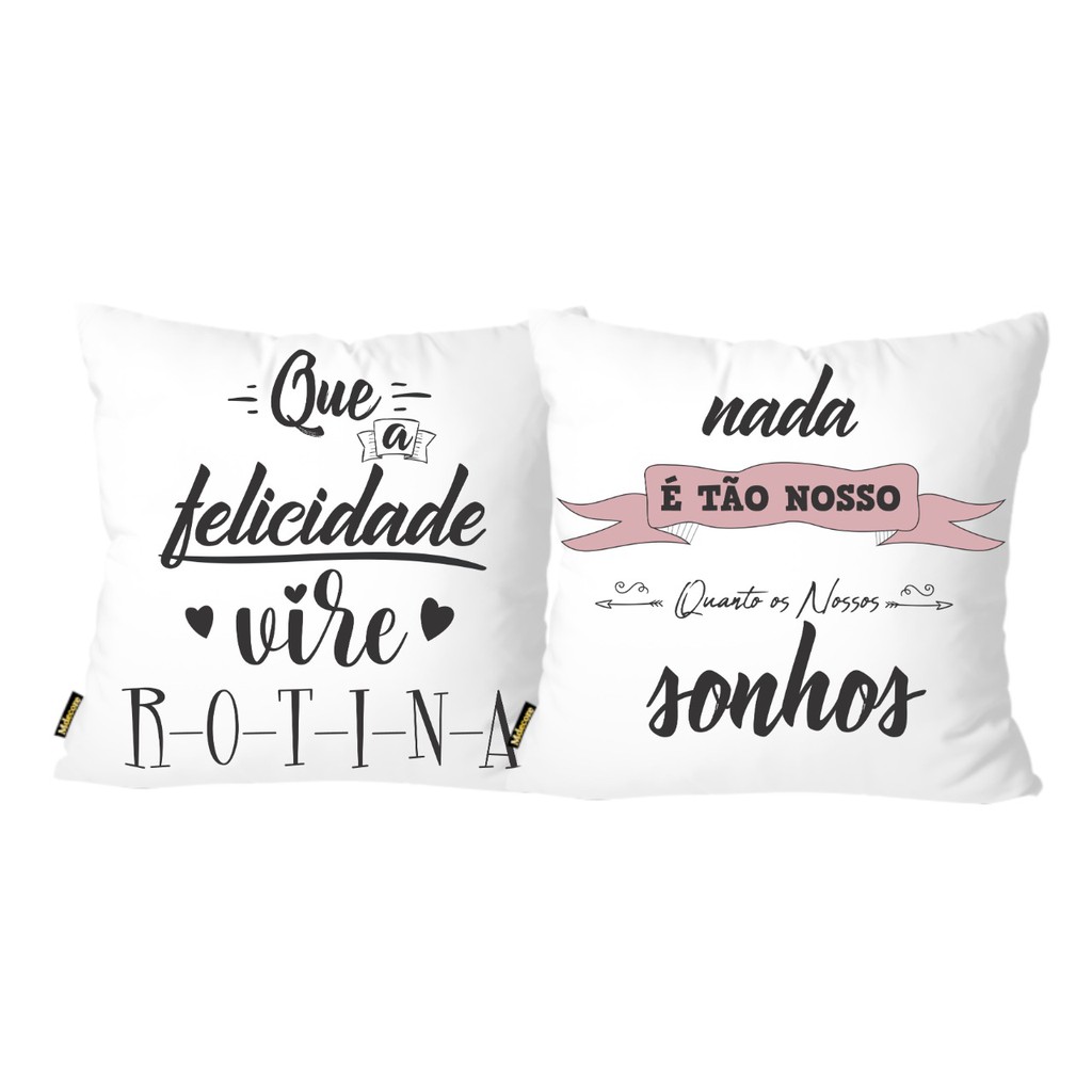2 Capas para Almofada Sonhos Diversas Estampas 40c