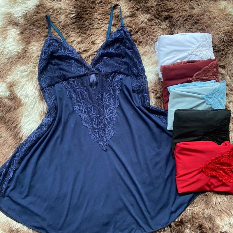 Camisola Sara Plus Size Feminina Sexy Linha Noite