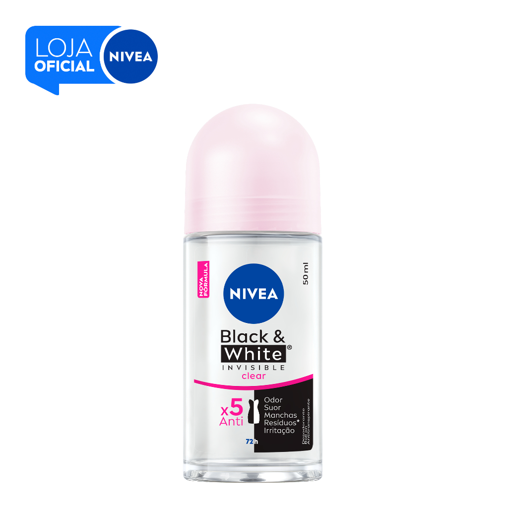 NIVEA Desodorante Roll-on Black E White INVISIBLE 