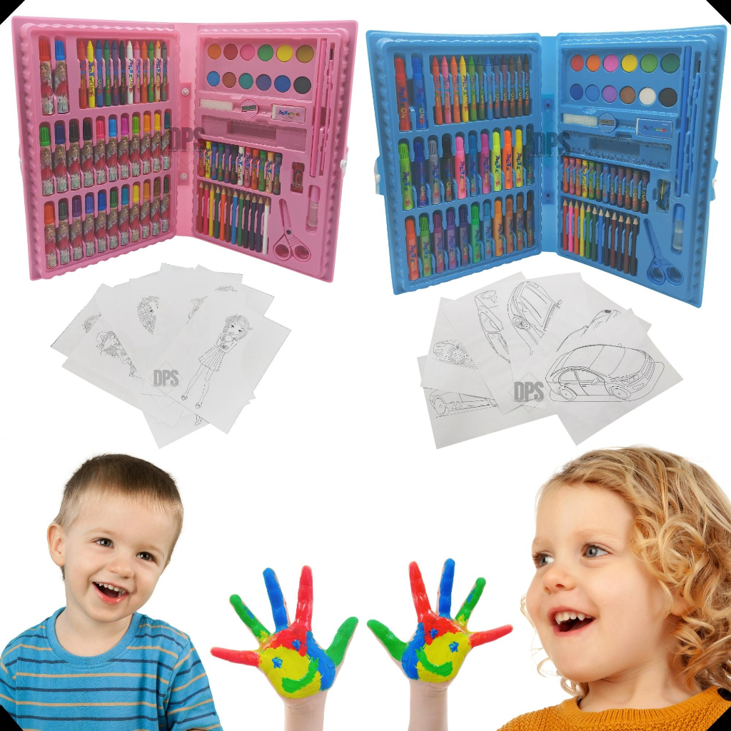 Estojinho Maletinha Escolar Kit Pintura Infantil 8