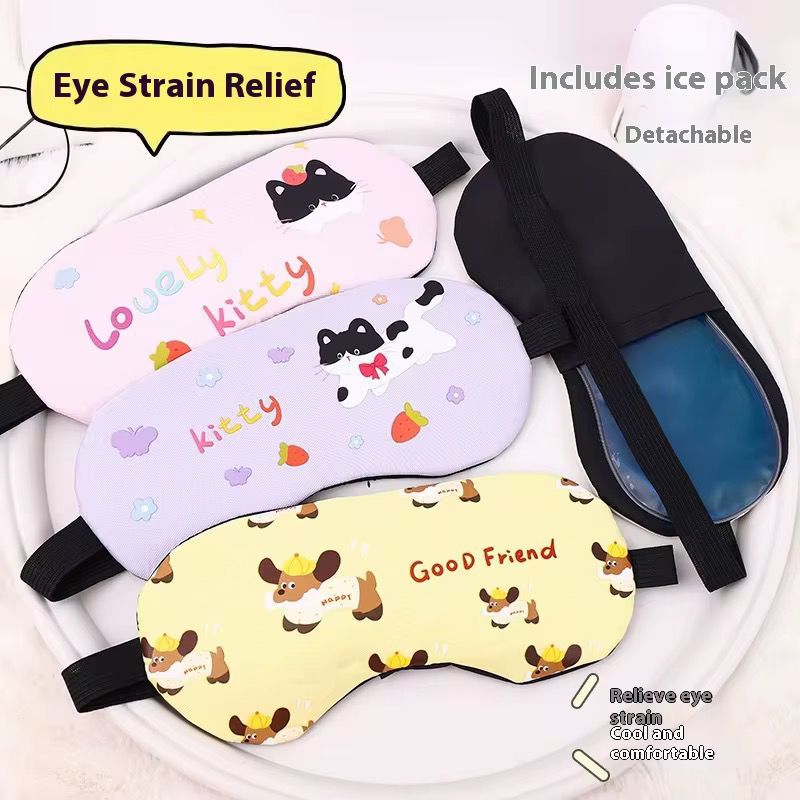 Máscara para olho / tapa de olho com gel térmico