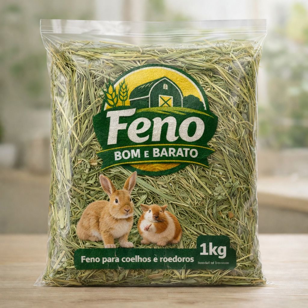 Feno Bom e Barato para Coelho e Porquinho da índi