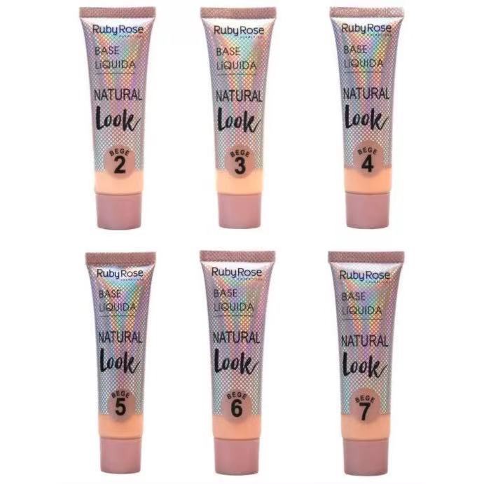 Base Liquida Facial Natural Look Bege Ruby Rose  H