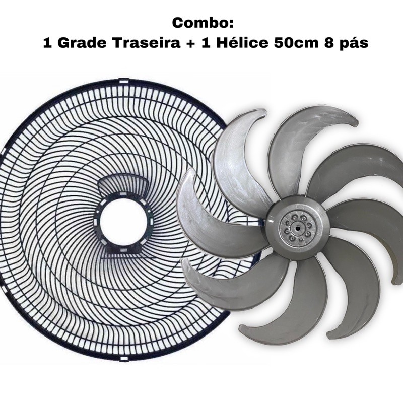 Kit 1 Grade Traseira 50cm + 1 Helice 50cm 8 pás C