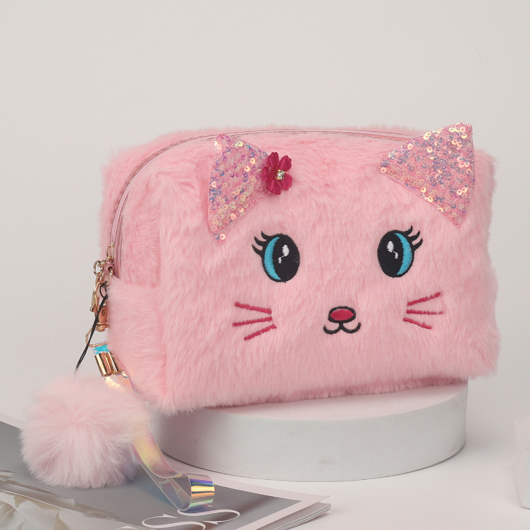 Bolsa Estojo Cosmética Com Design De Gato Fofo Co