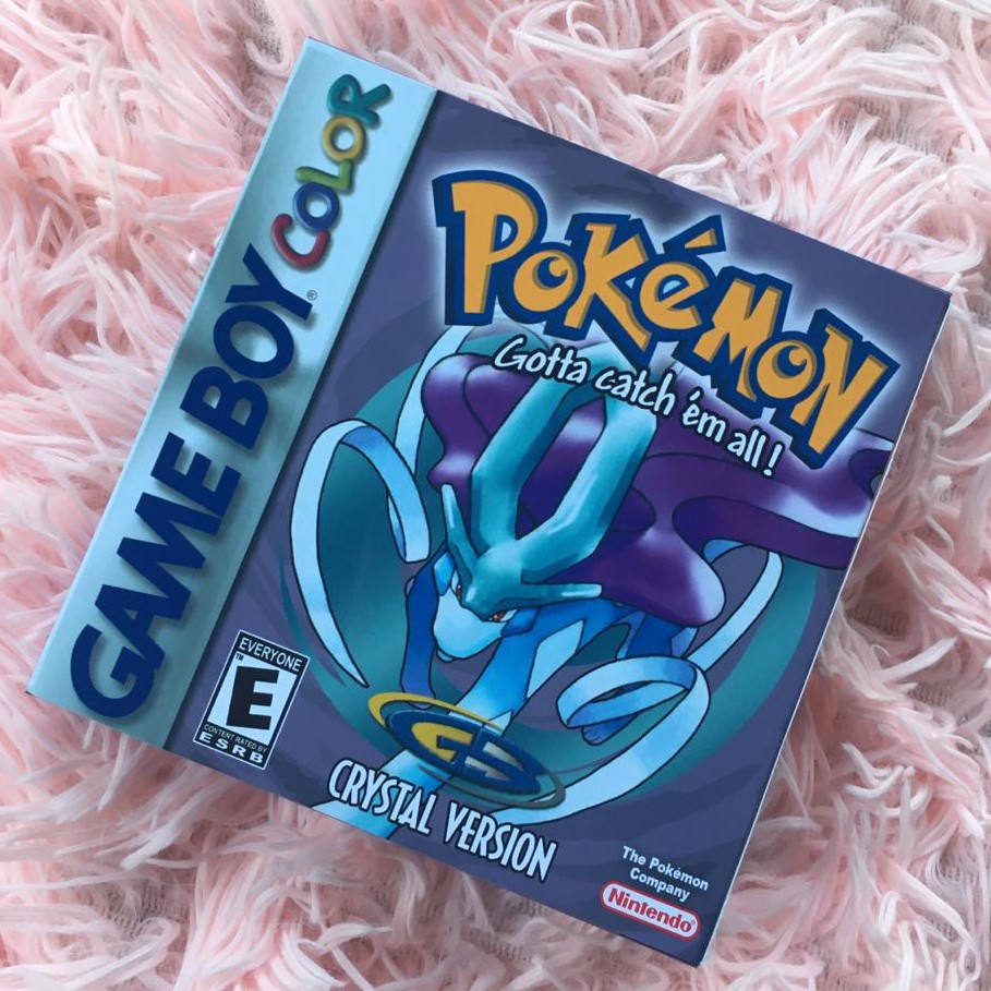 caixa com berço repro para pokemon crystal de gam