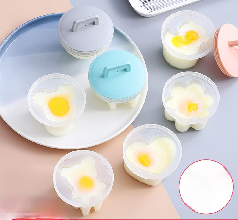4 Peça ovos cozidos egg cooker não pegajoso form
