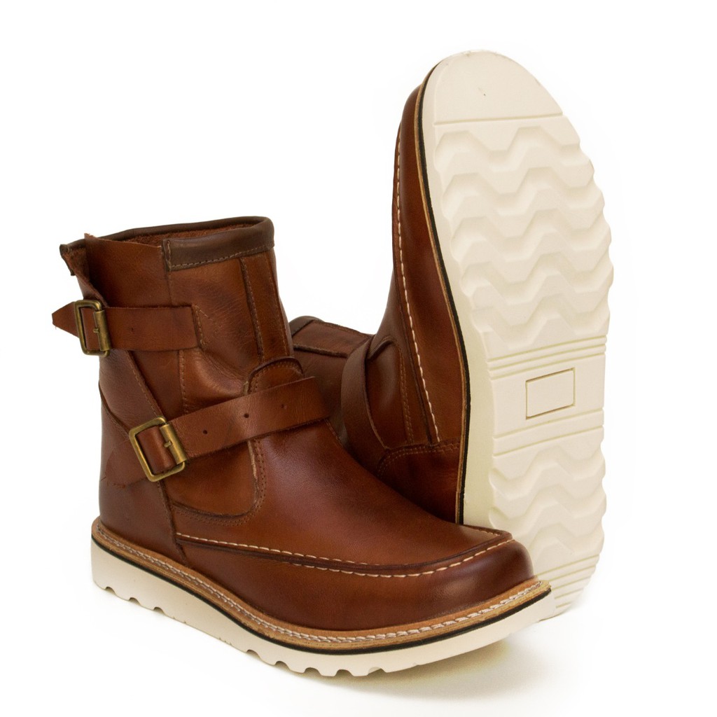 BOTA COTURNO MOTOCICLE MASCULINO COURO