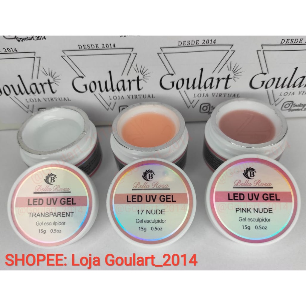 Gel de Unha Bella Rosa 15g Nude 17 – Transpa