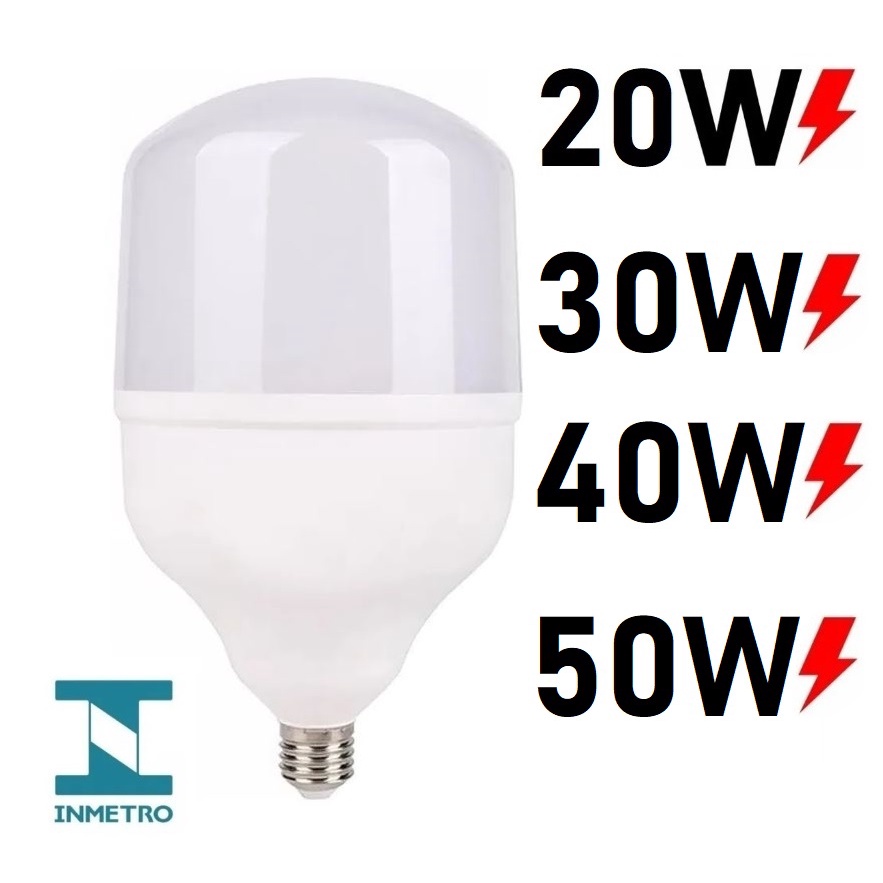 Lâmpada Led Bulbo 20w, 30w, 40w, 50w E27 Bivolt 6
