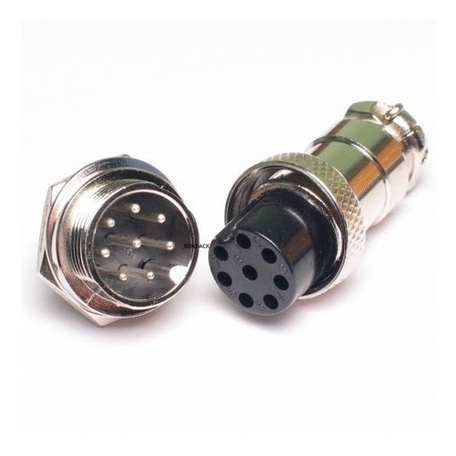 Kit 5 Peças –  Conector Mike 8 Vias Macho /