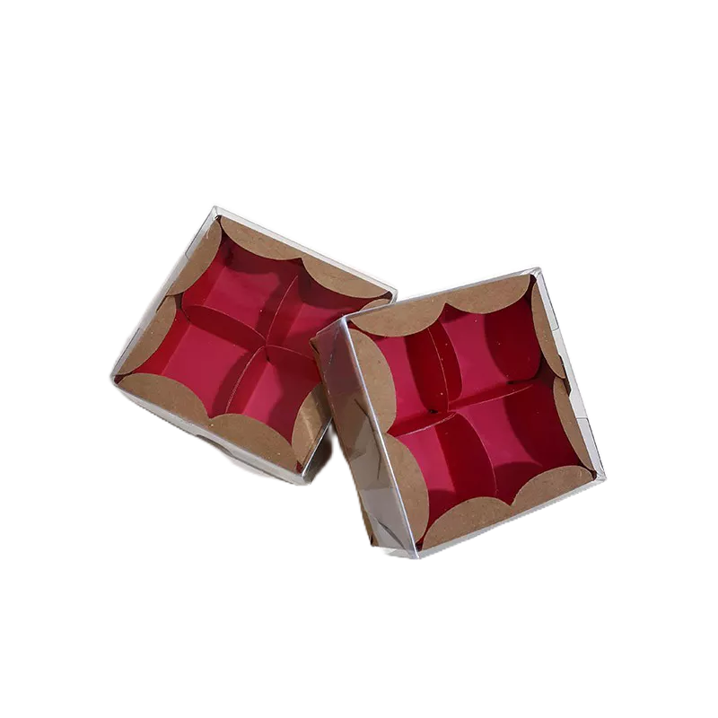 Kit 5 Caixas KRAFT com Tampa de Acetato – 4 