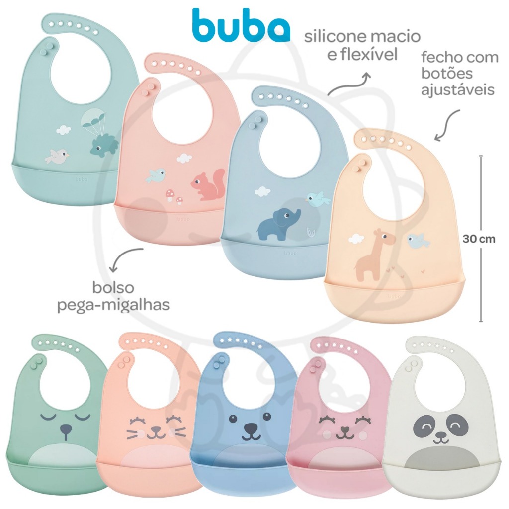 Babador De Silicone Com Pega Migalhas Gumy babador