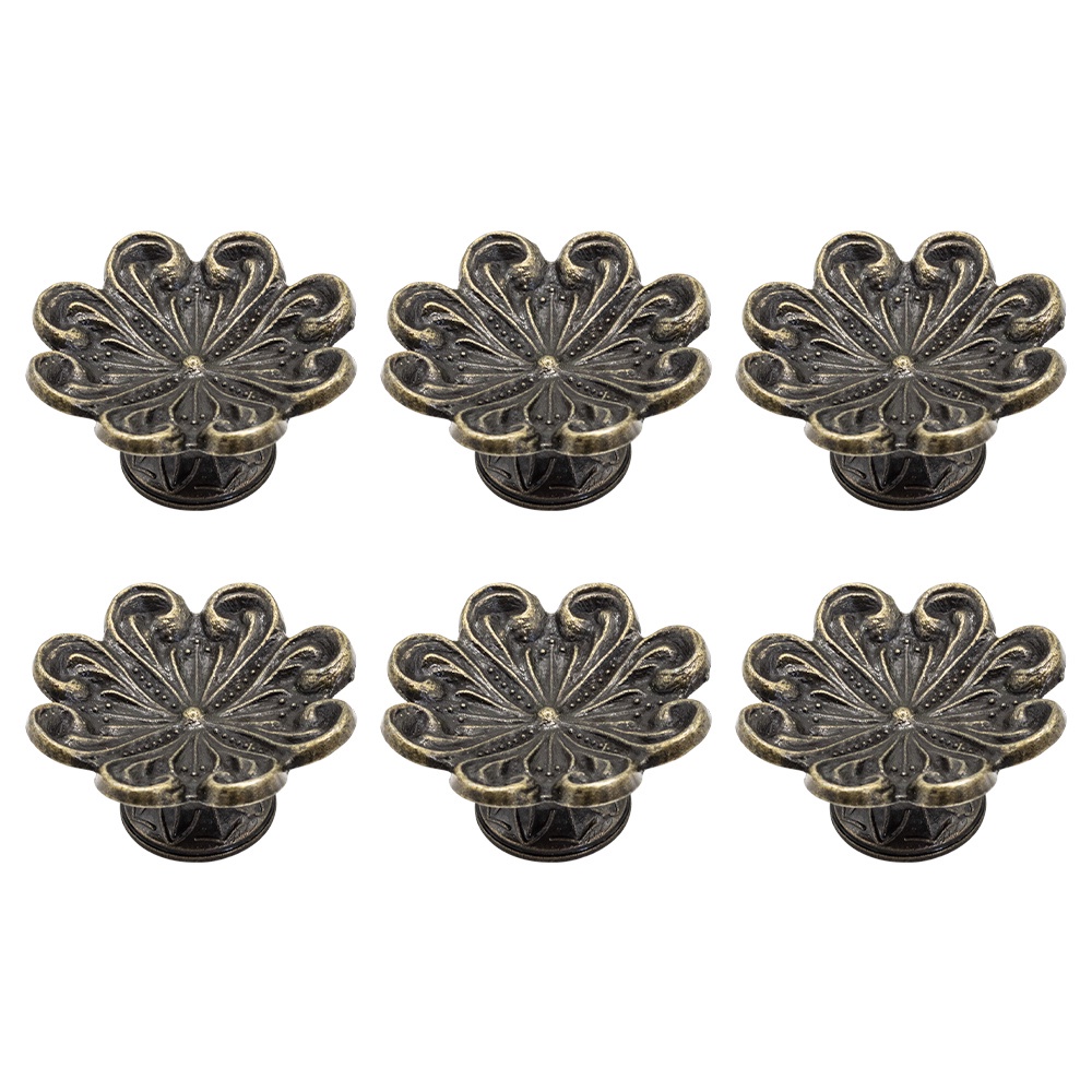 Puxador Colonial Ouro Velho Modelo Flor Turim De G