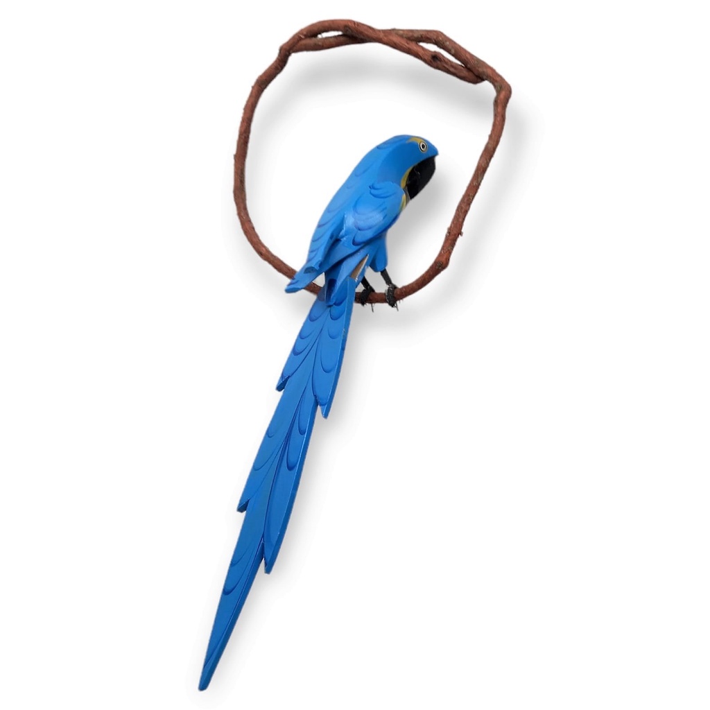 Arara De Galho P Azul – Madeira Para Decorar