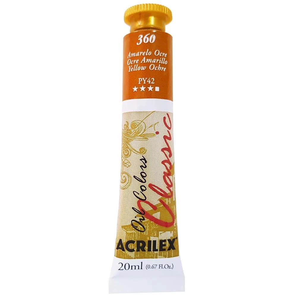 Tinta a Oleo Acrilex Amarelo Ocre 360 Oil Colors C