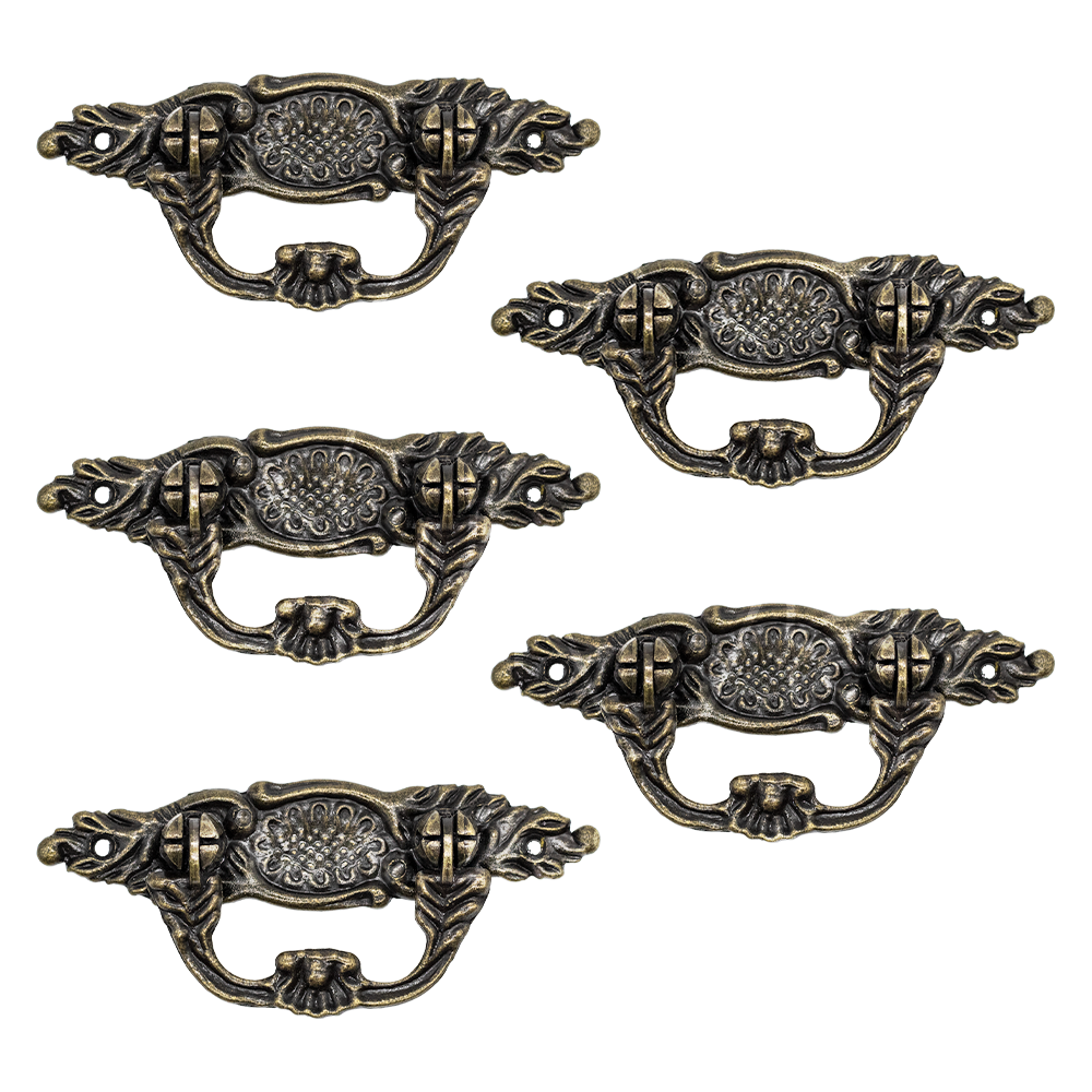 5 Puxadores Retro De Gaveta Baú Cômoda Modelo Al