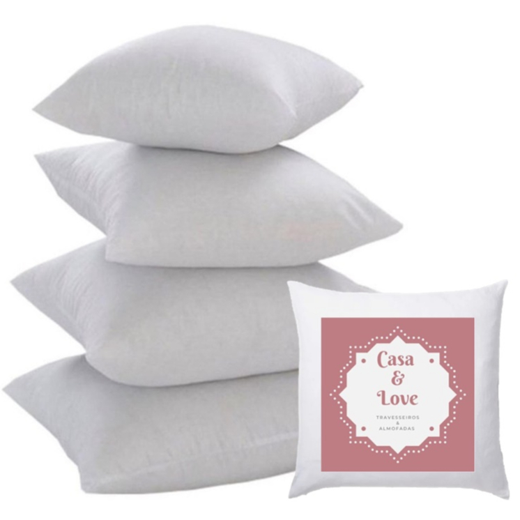 Kit 4 Enchimento Almofada Refil 45×45 Fibra P