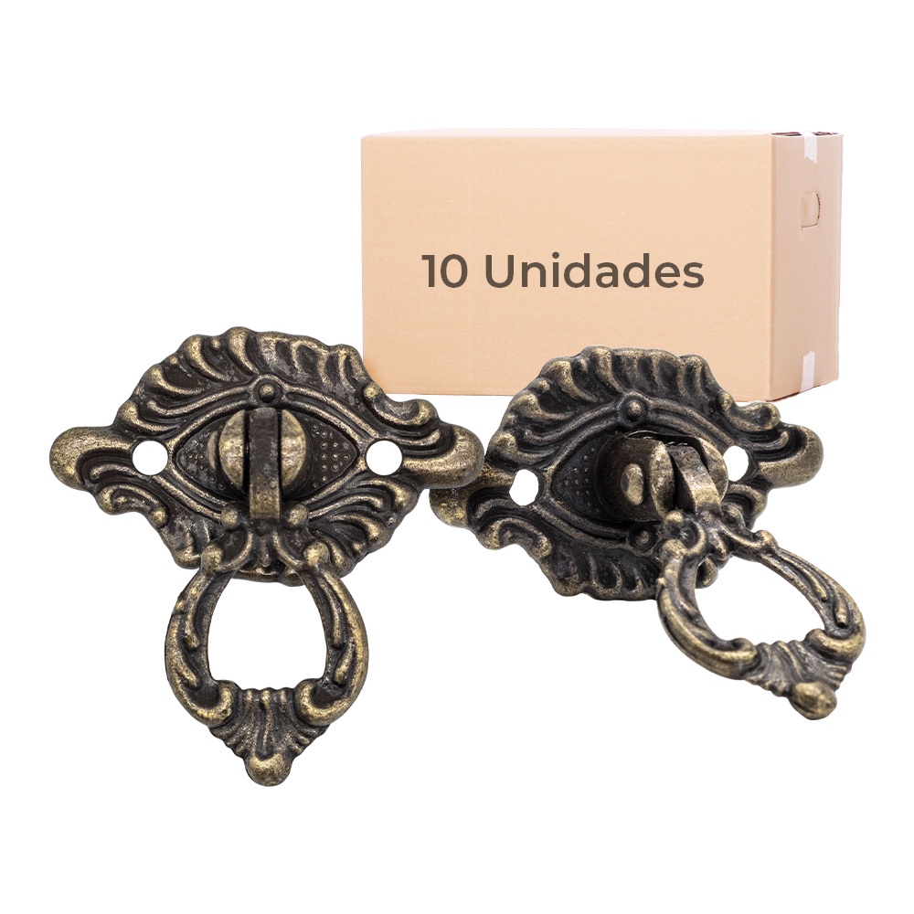 10 Puxadores Retro De Gaveta Comoda Modelo Alca Ro