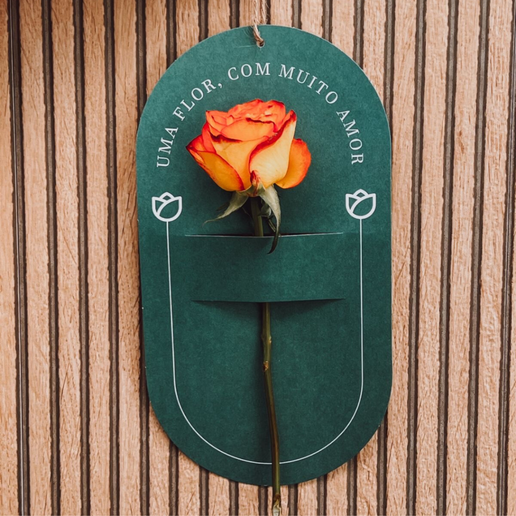 Embalagem Cartão para Flor e Botão de Rosa | Lem