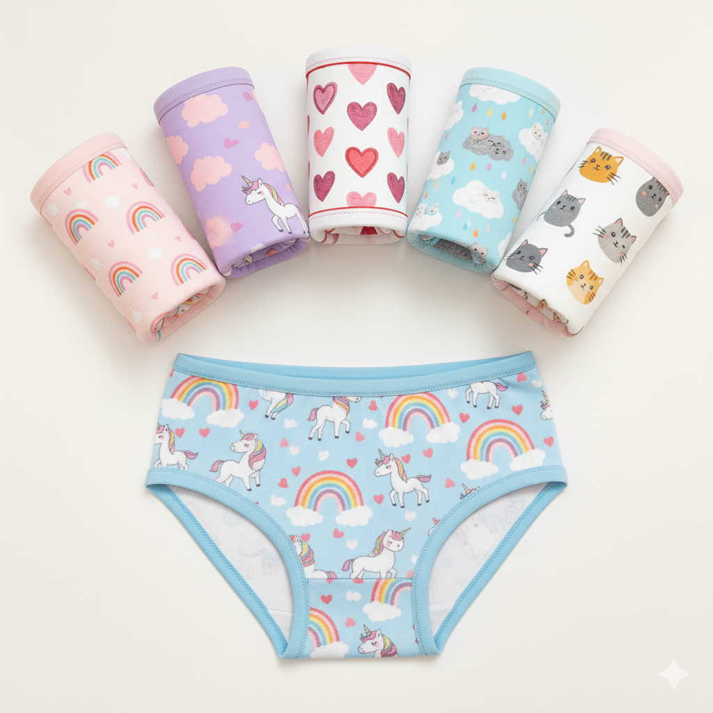 Kit Calcinha Infantil Criança em 100% Algodão Pe