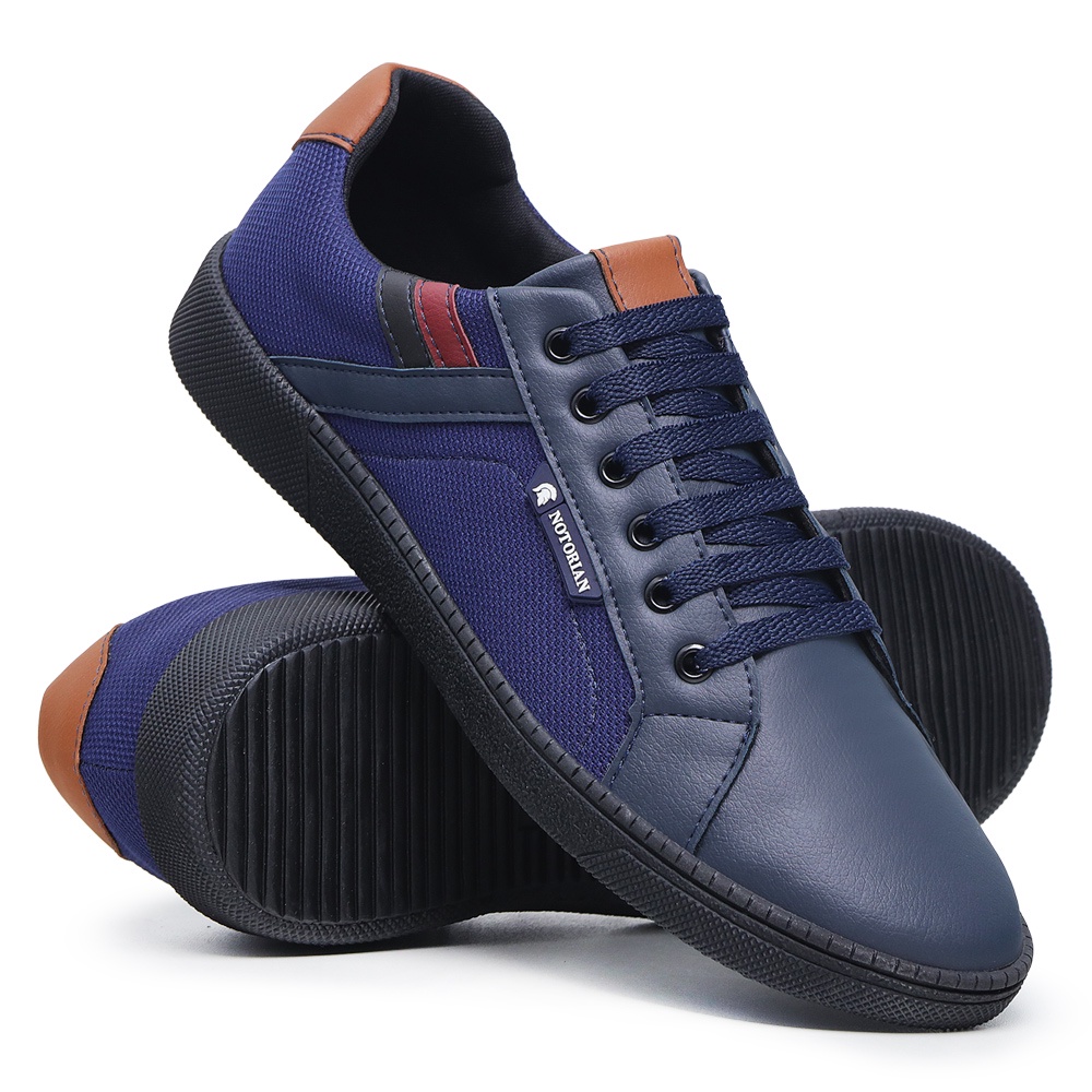 Sapatenis Casual Masculino Couro Soft Confort Calc