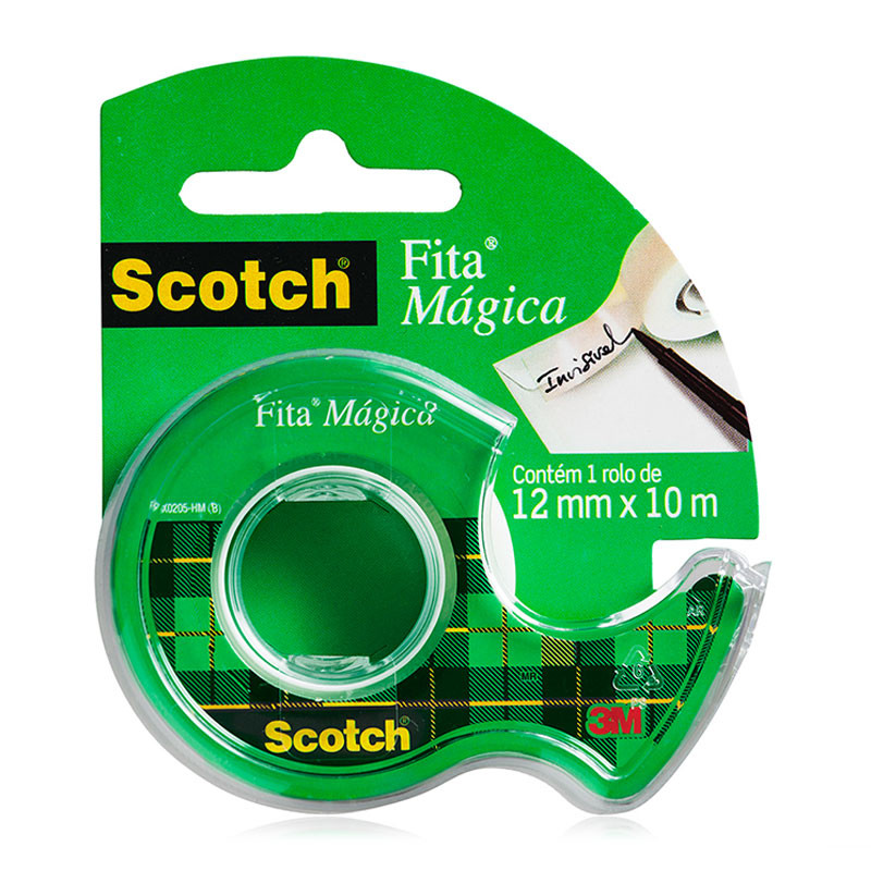 Fita mágica Scotch com suporte 12mmx10m 810 3M