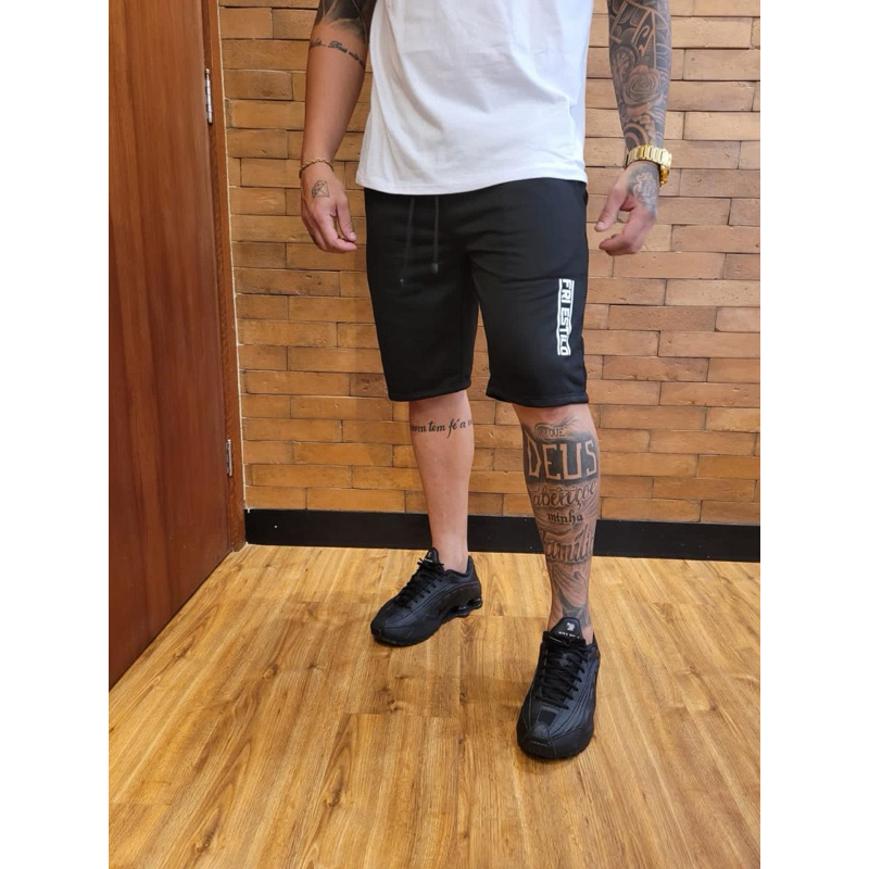 Bermuda Masculina de Moletom Moletinho Amarração