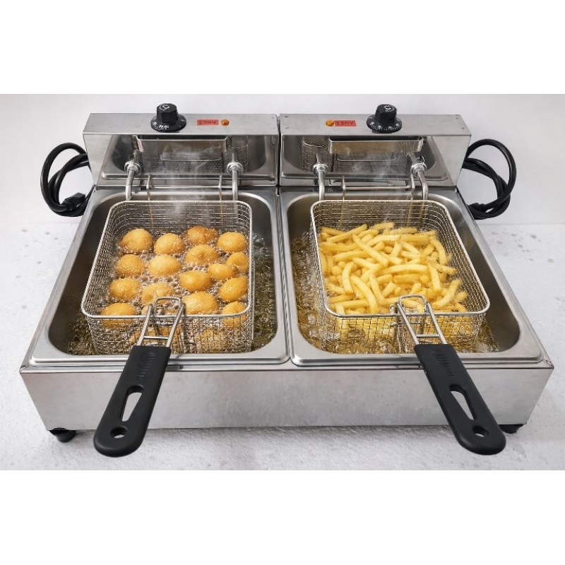Fritadeira elétrica industrial profissional inox 