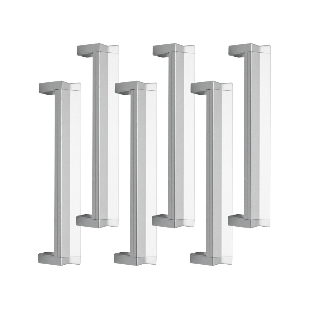 Kit 6 Puxadores Para Porta De Armario Gaveta Alca 