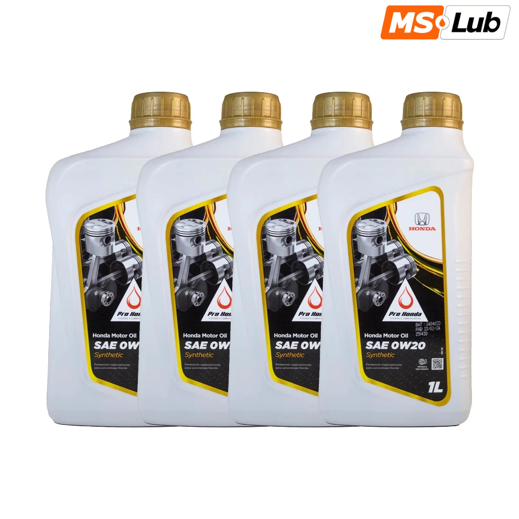 Kit 4 Honda Motor Oil 0w20 Sintético