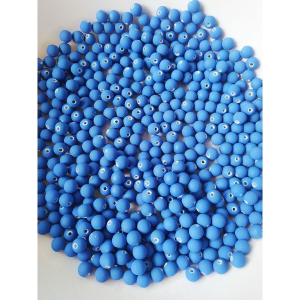 Bola Emborrachada 8mm Azul Bik 100pecas