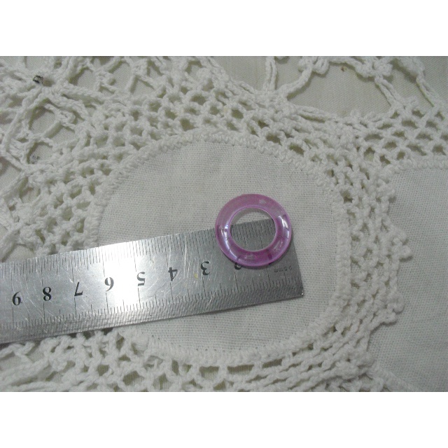 miçanga argola acrílica lilás 10 pçs