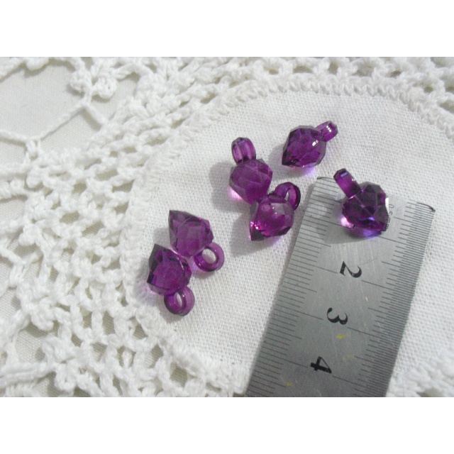 miçangas moranguinho roxo 10 pçs