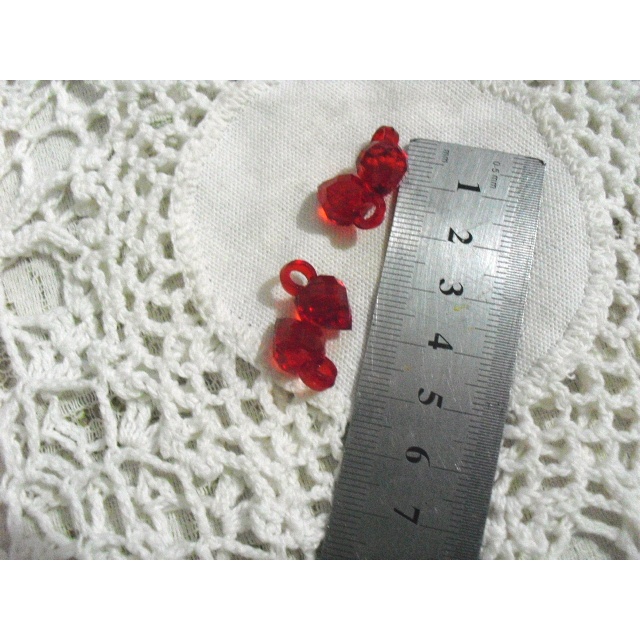 miçanga moranguinho vermelho 10 pçs